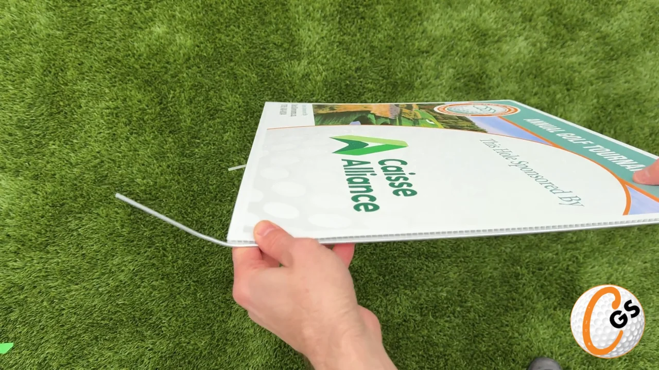 How to Install Tee and Hole Signs — Integrated Wires and H-Stakes